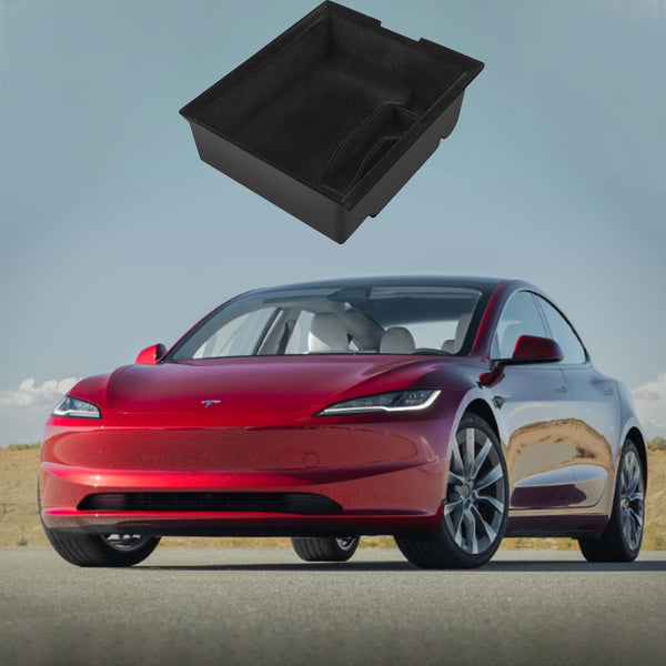 Tesla Center Console Organizer - Flocked Version for Model 3 Highland and New Model Y 2025