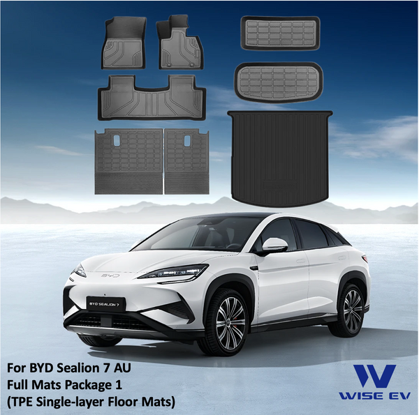 BYD Sealion 7 All-Weather TPE Floor Mats Trunk Mats Full Pachage Set