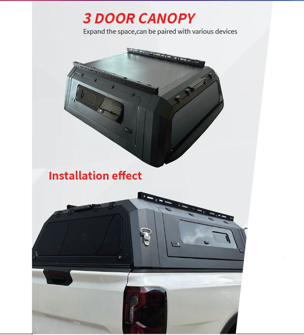 [Pre-Order] 3-Door Aluminium Canopy for BYD SHARK 6 (Sliding Side Windows & Front/Rear Glass)