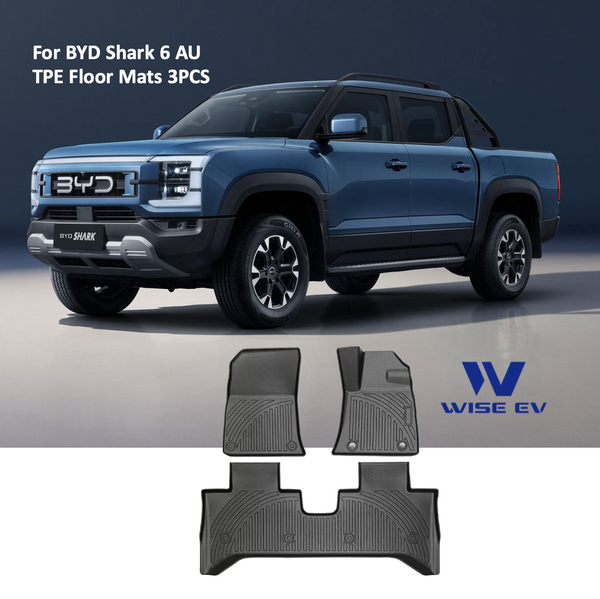 [SYD Ready Stock, Early Bird Price ends on 7 May] BYD Shark 6 Premium 3D All Weather TPE Floor Mats 3PCS AU RHD