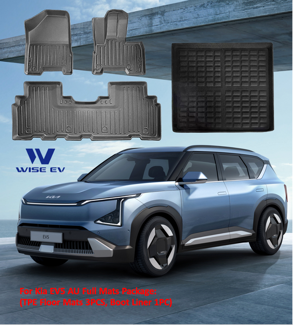 [Sydney Local Stock] KIA EV5 All-Weather TPE Car Floor Mats Boot Liner Set